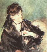 Edouard Manet Portrait of Berthe Morisot oil painting artist